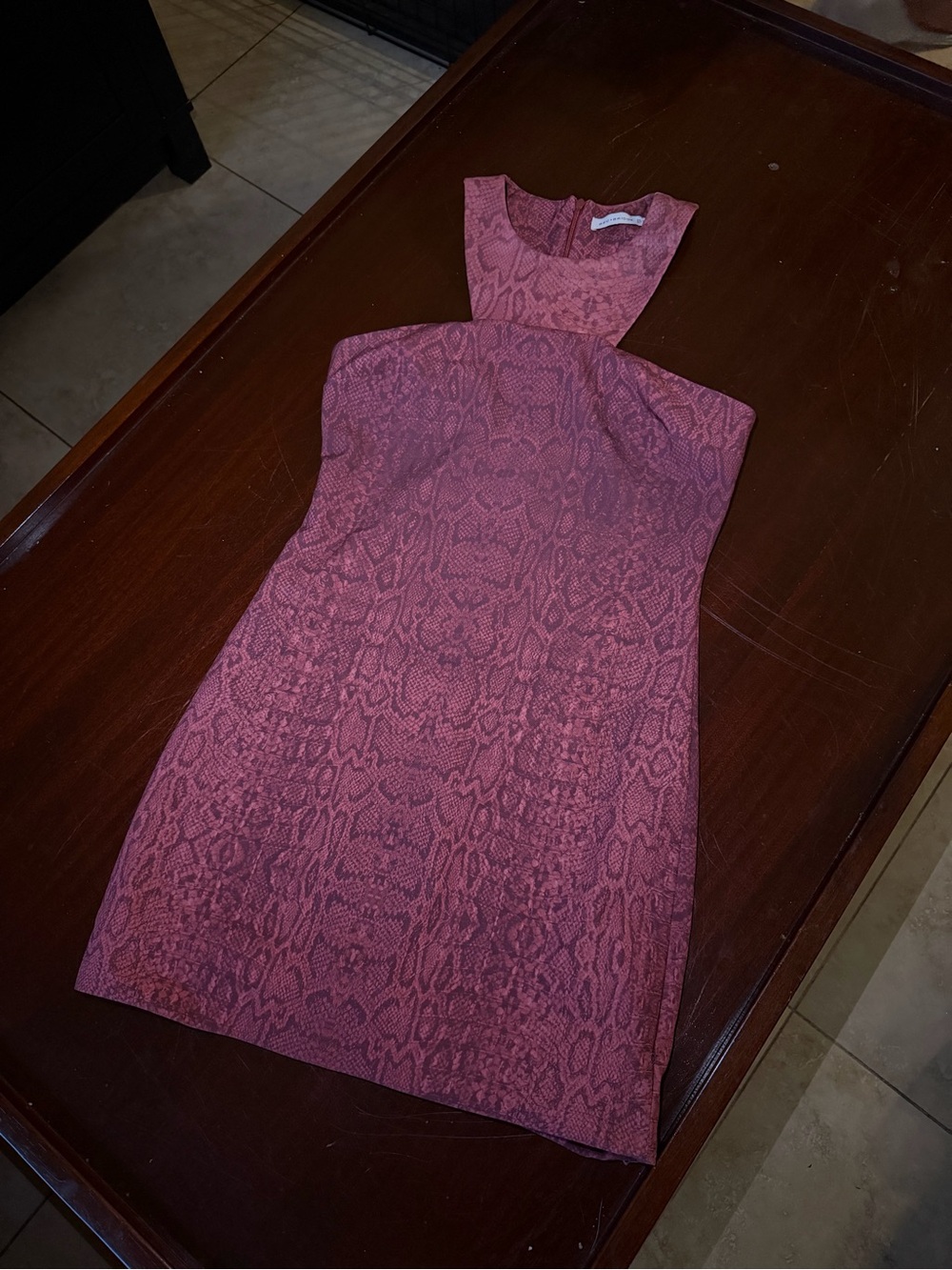 Bec & Bridge Mauve Snake-Print Dress